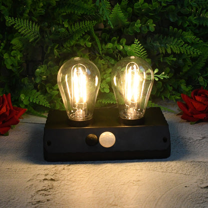 Solar LED Lamp – Double Bulb Outdoor Garden Light