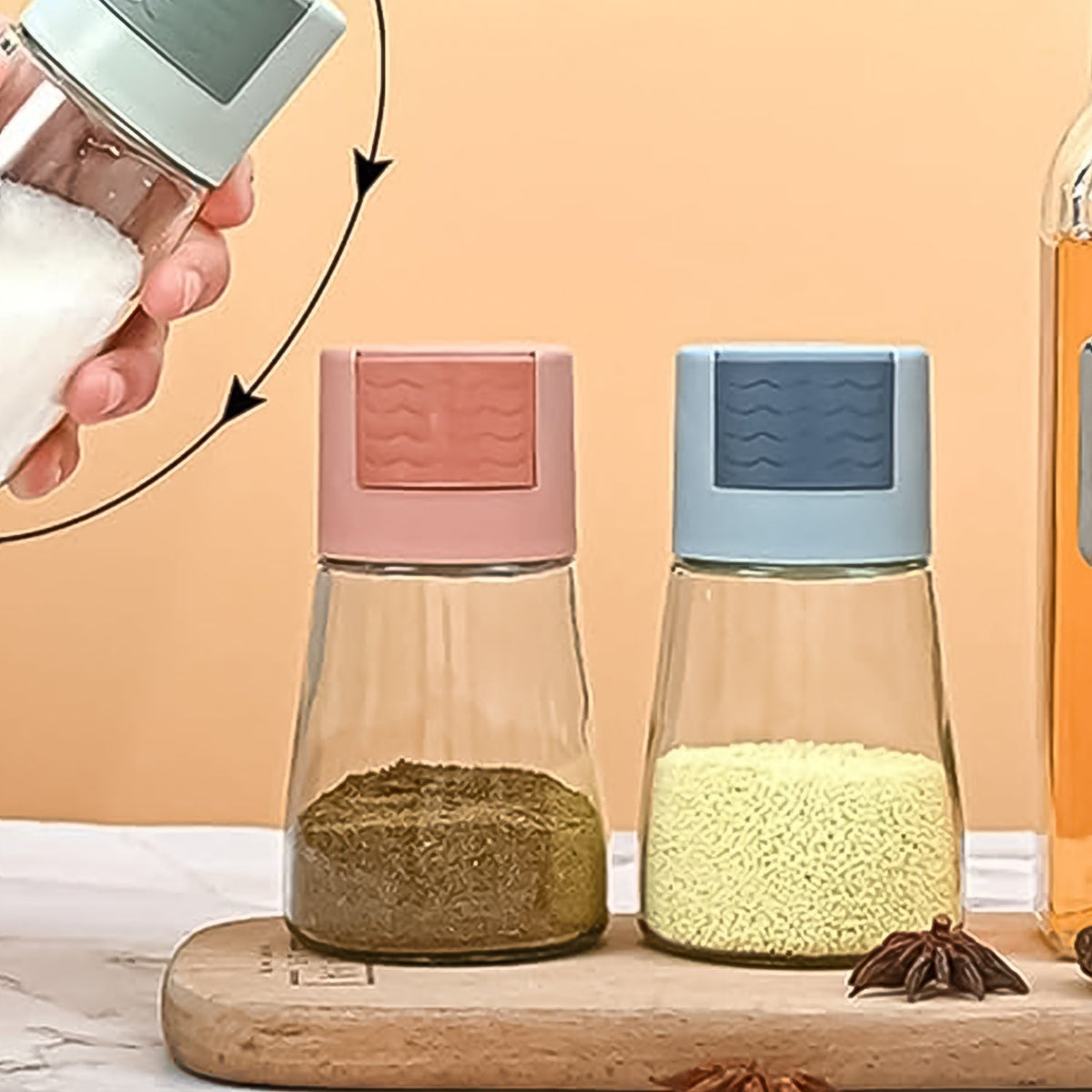 Glass Salt Dispenser Bottle for Kitchen – view 7