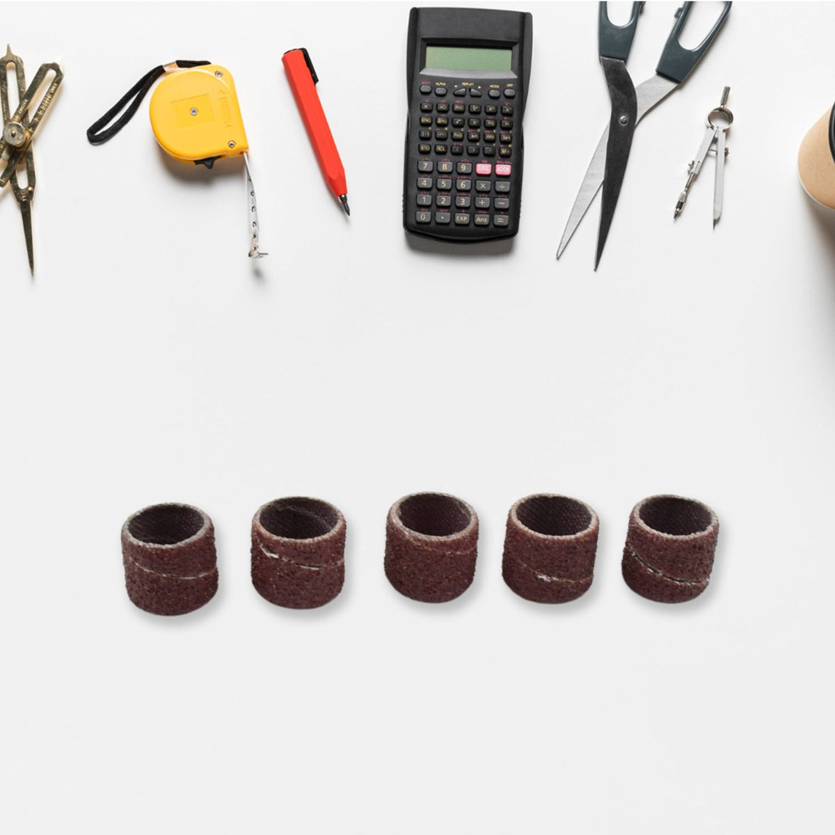 Drum Polishing Kit – 10 pc Sanding Sleeves set – close-up