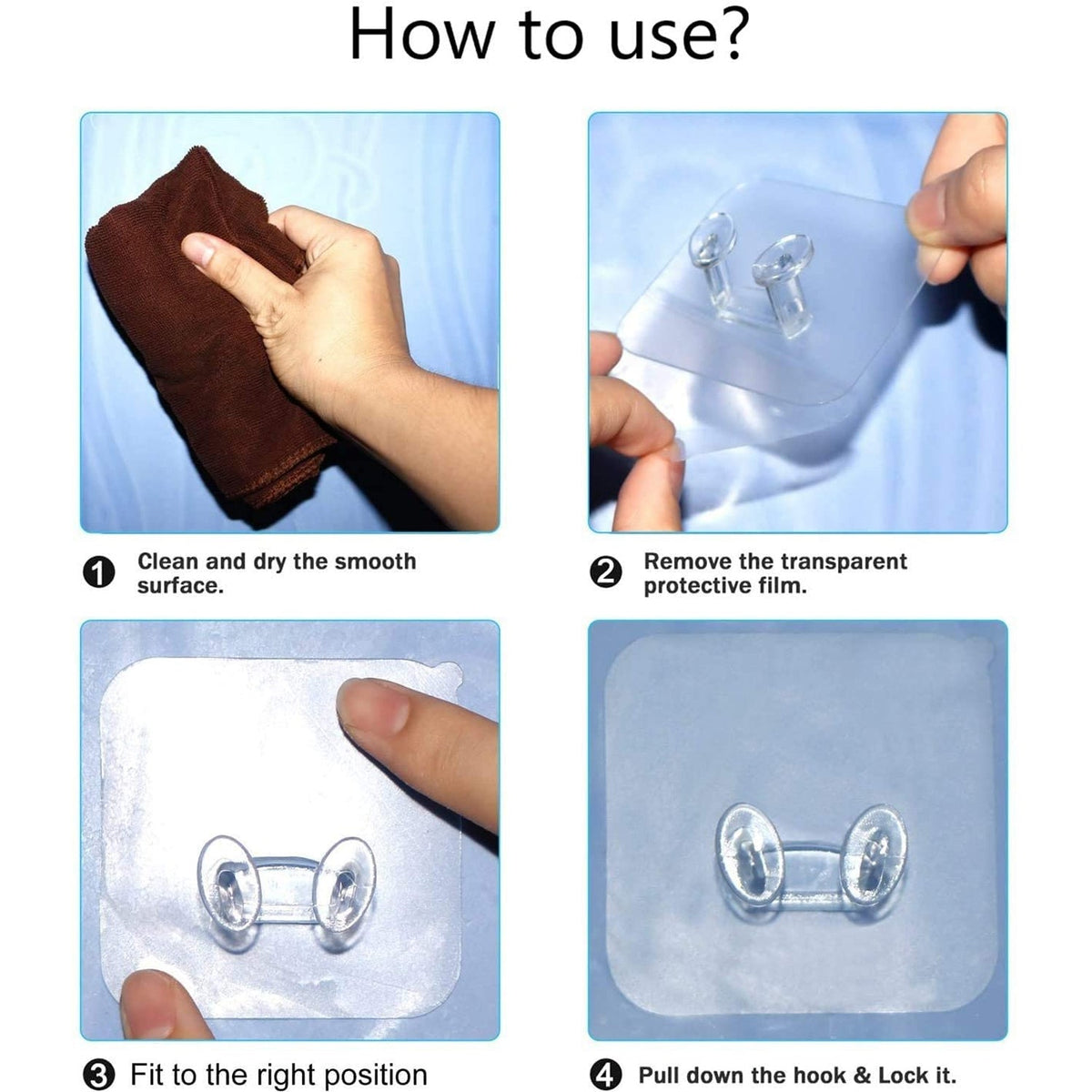 Self-Adhesive Wall Hook – Strong, Transparent & Removable – view 7