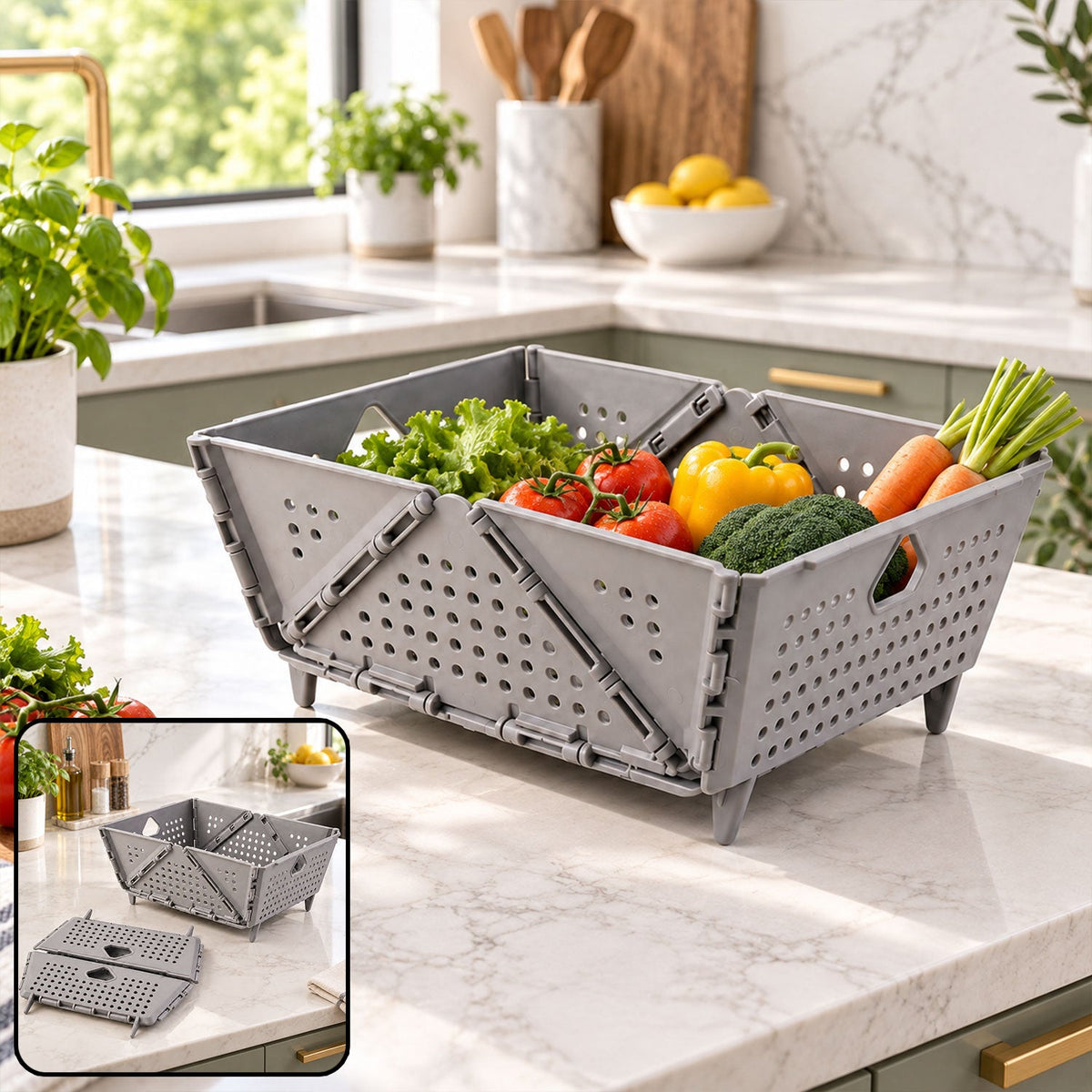 Foldable Storage Basket – Ventilated & Space-Saving