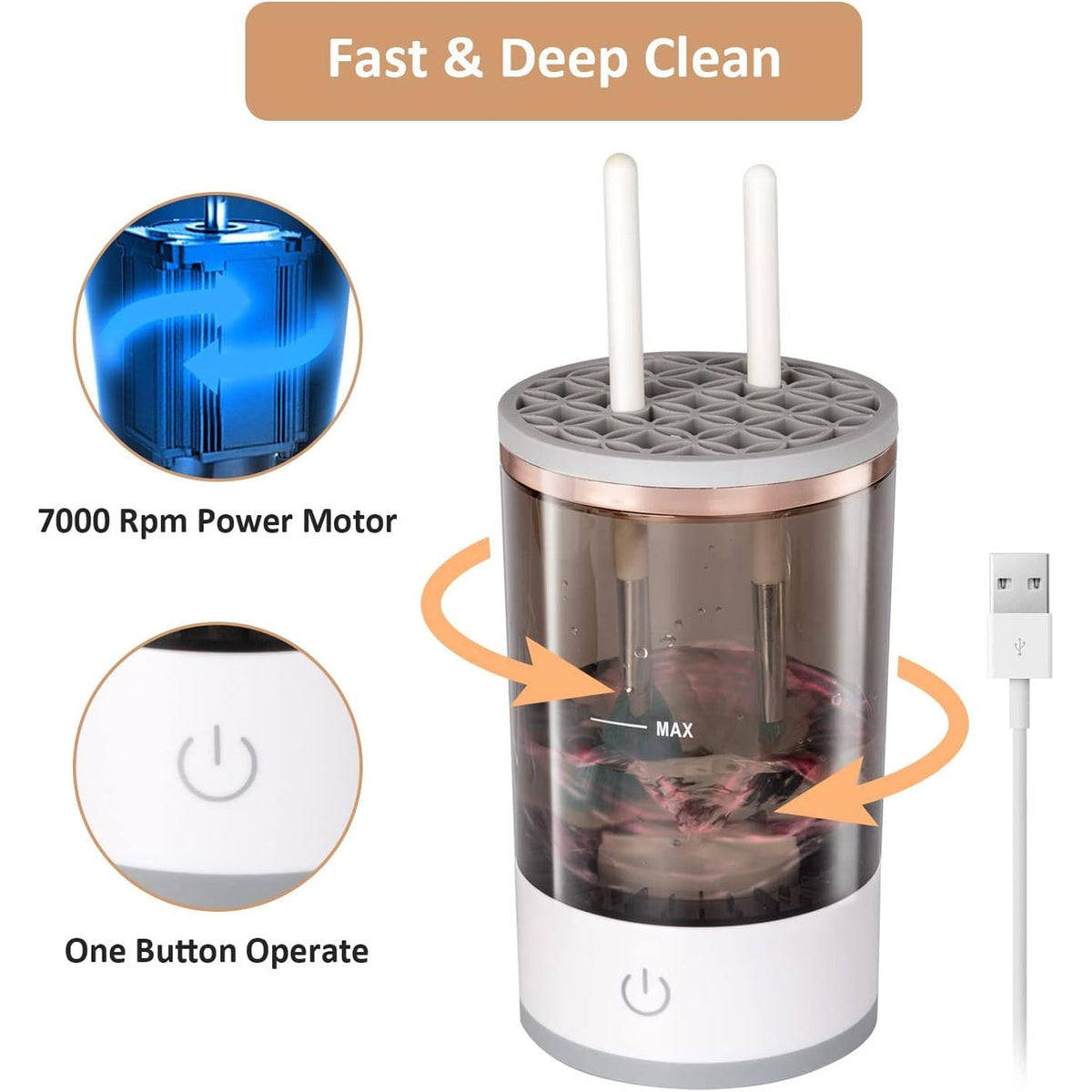 Automatic Makeup Brush Cleaner – Fast & Hygienic – view 6