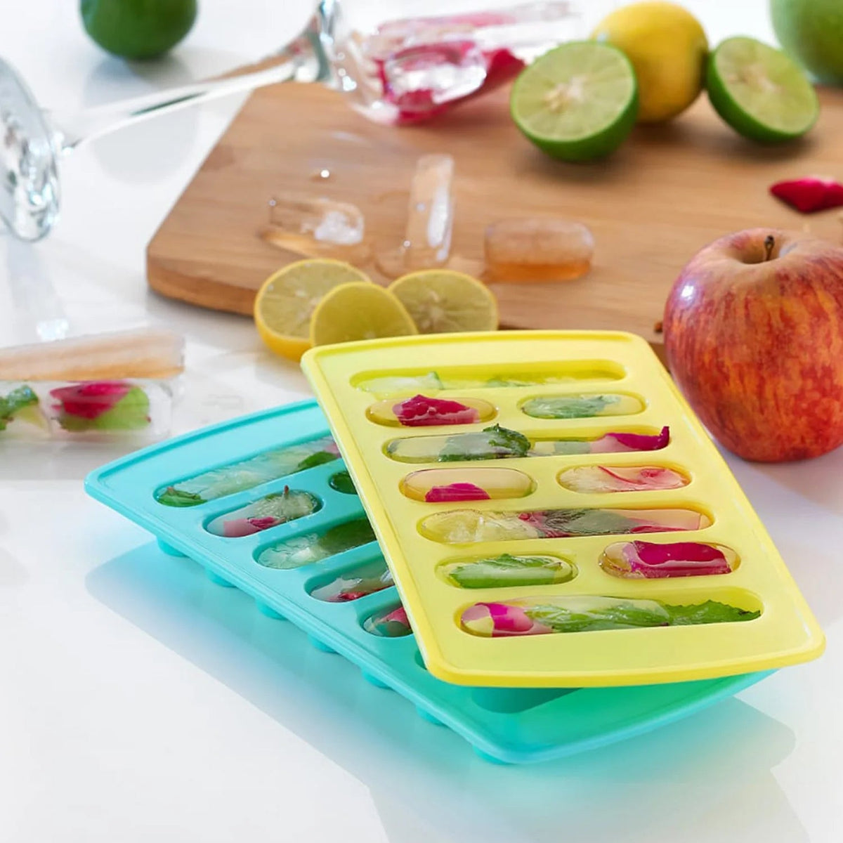 Ice Tray – Portable, Easy Release Ice Mold for Home Use – side view