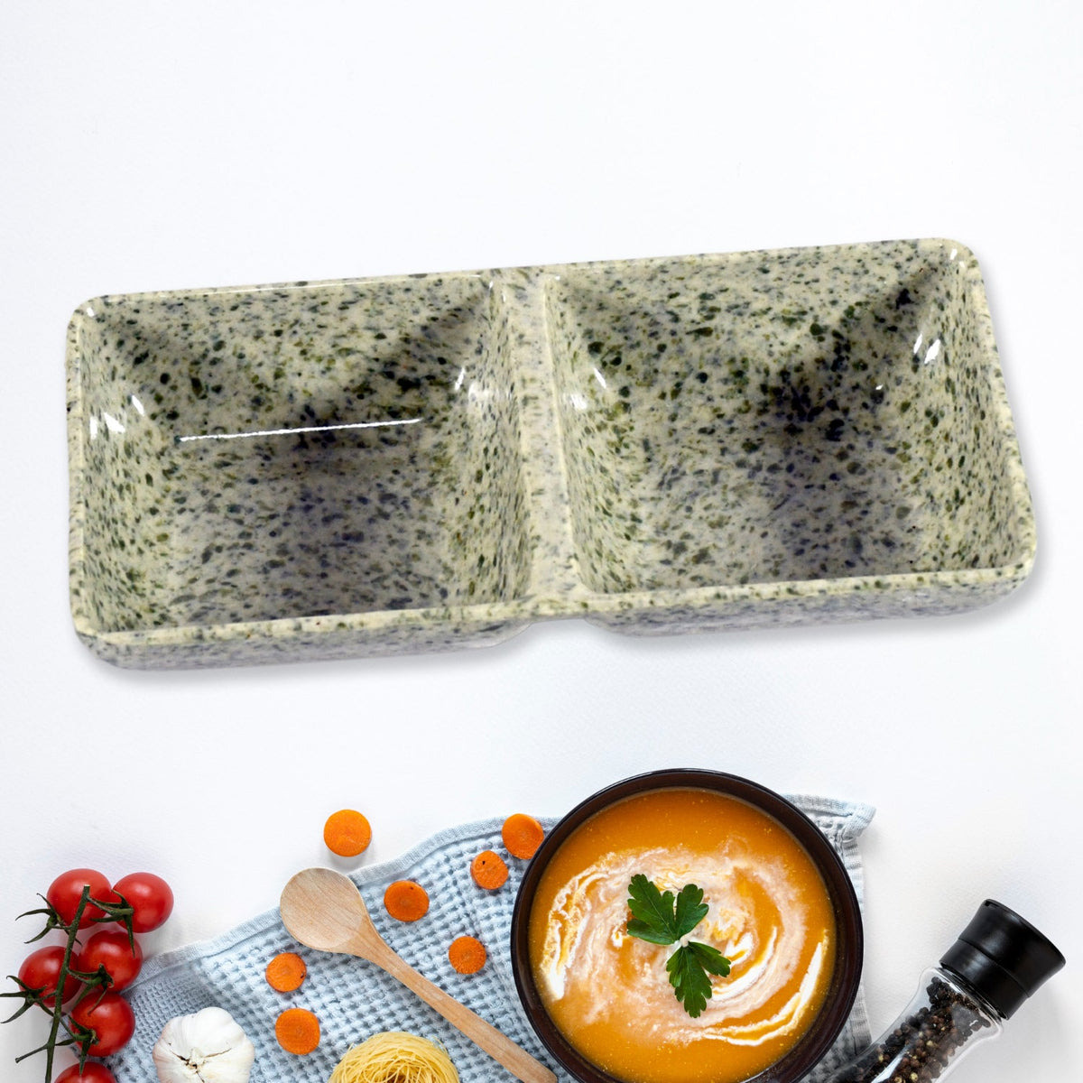 Ceramic Snack & Tea set – 6-Piece Serving – close-up