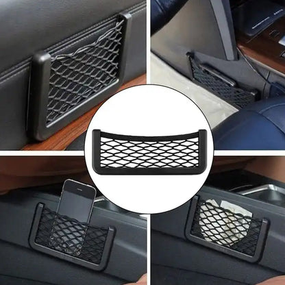 Car Seat Organizer – Mesh Storage for Phone & Purse – close-up