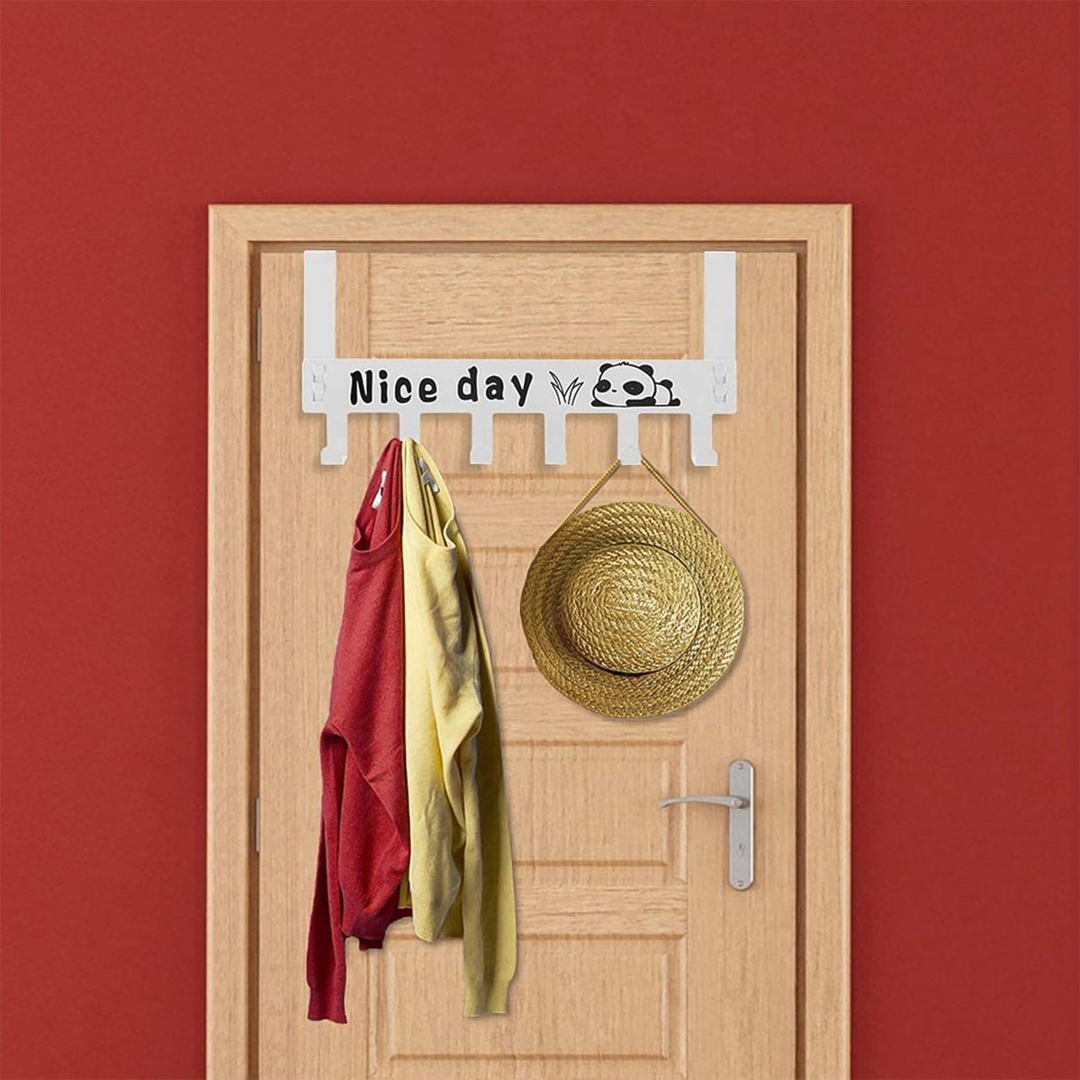 Over Door Hook Hanger Rack – Heavy-Duty 6-Hook Organizer – view 6