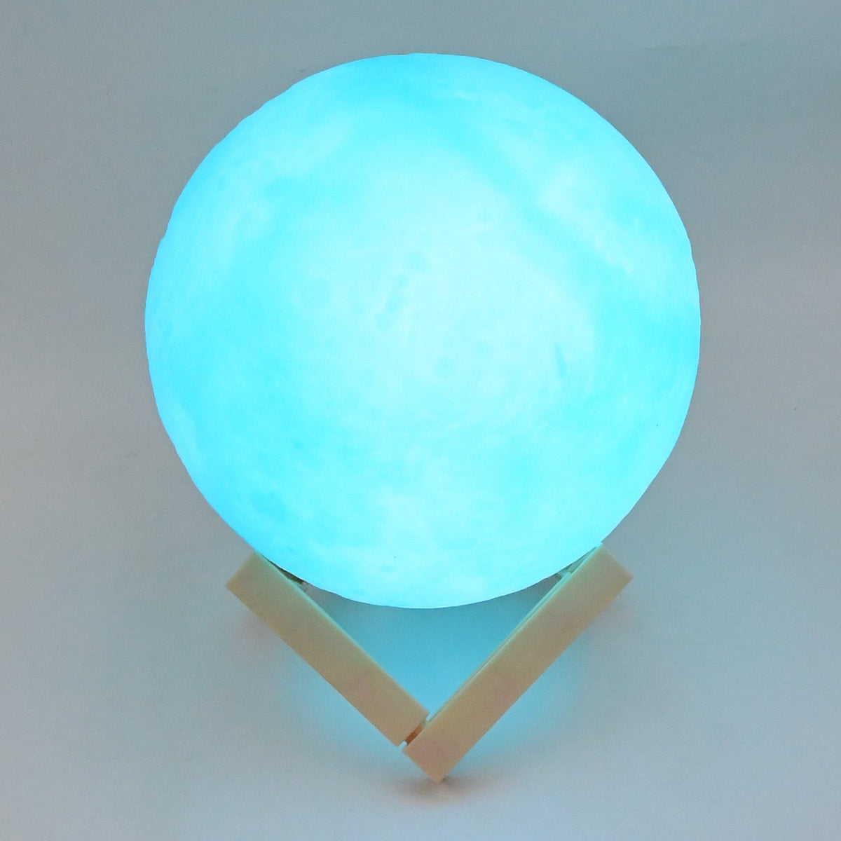 Moon Night Lamp – Blue 3D LED with Plastic Stand – view 6