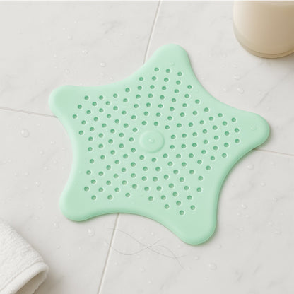 Silicone Star Shaped Sink Strainer – Mint Green Hair Catcher – view 7