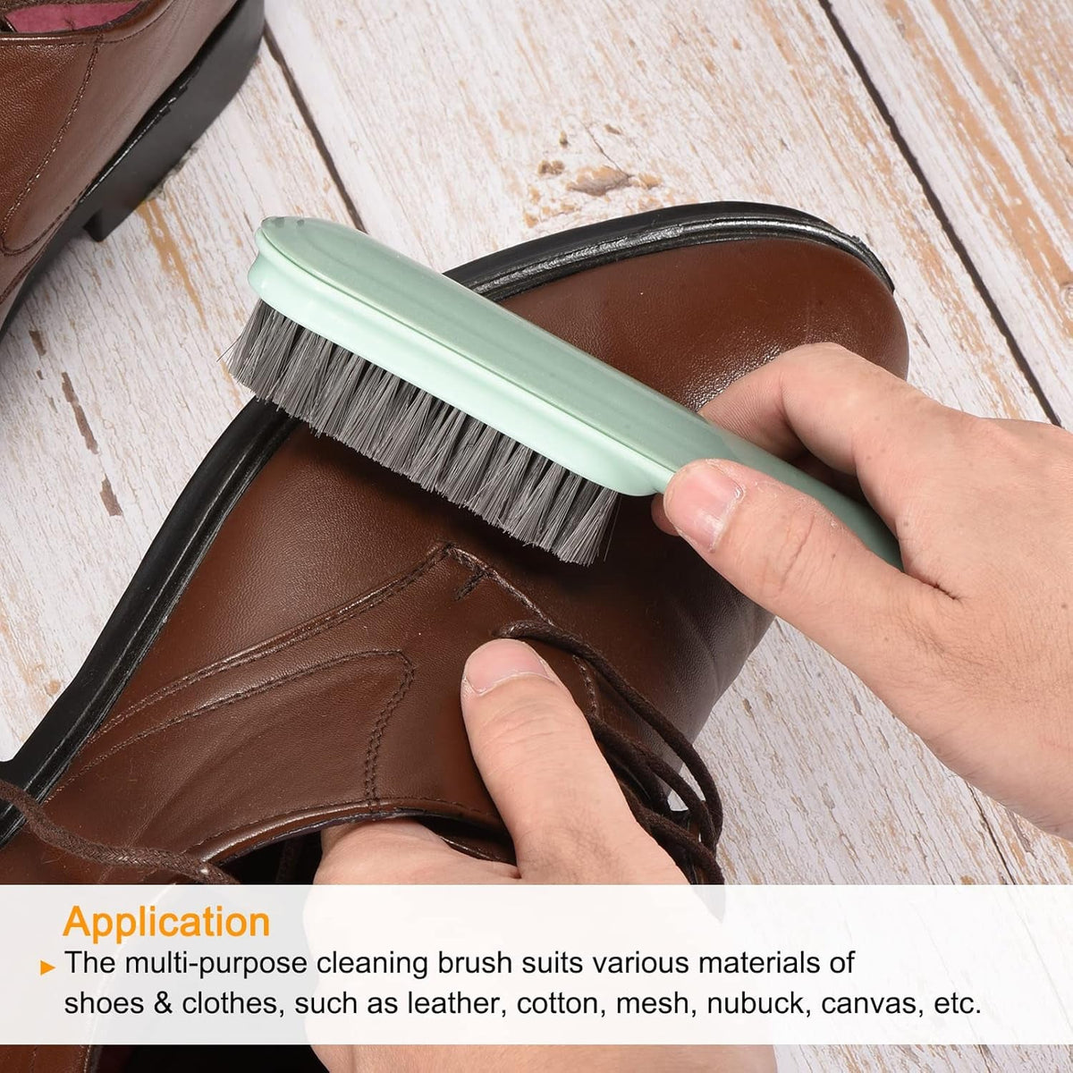 Shoe & Clothes Cleaning Brush – Soft Bristle Scrubber – detail view