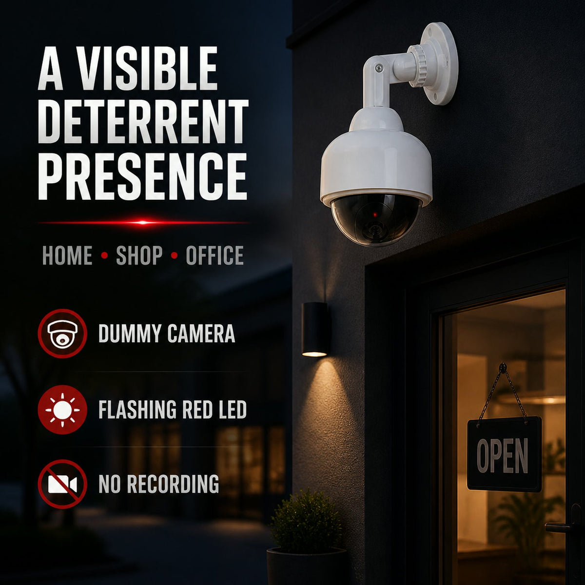 Dummy CCTV Camera – Realistic with Flashing LED – view 12