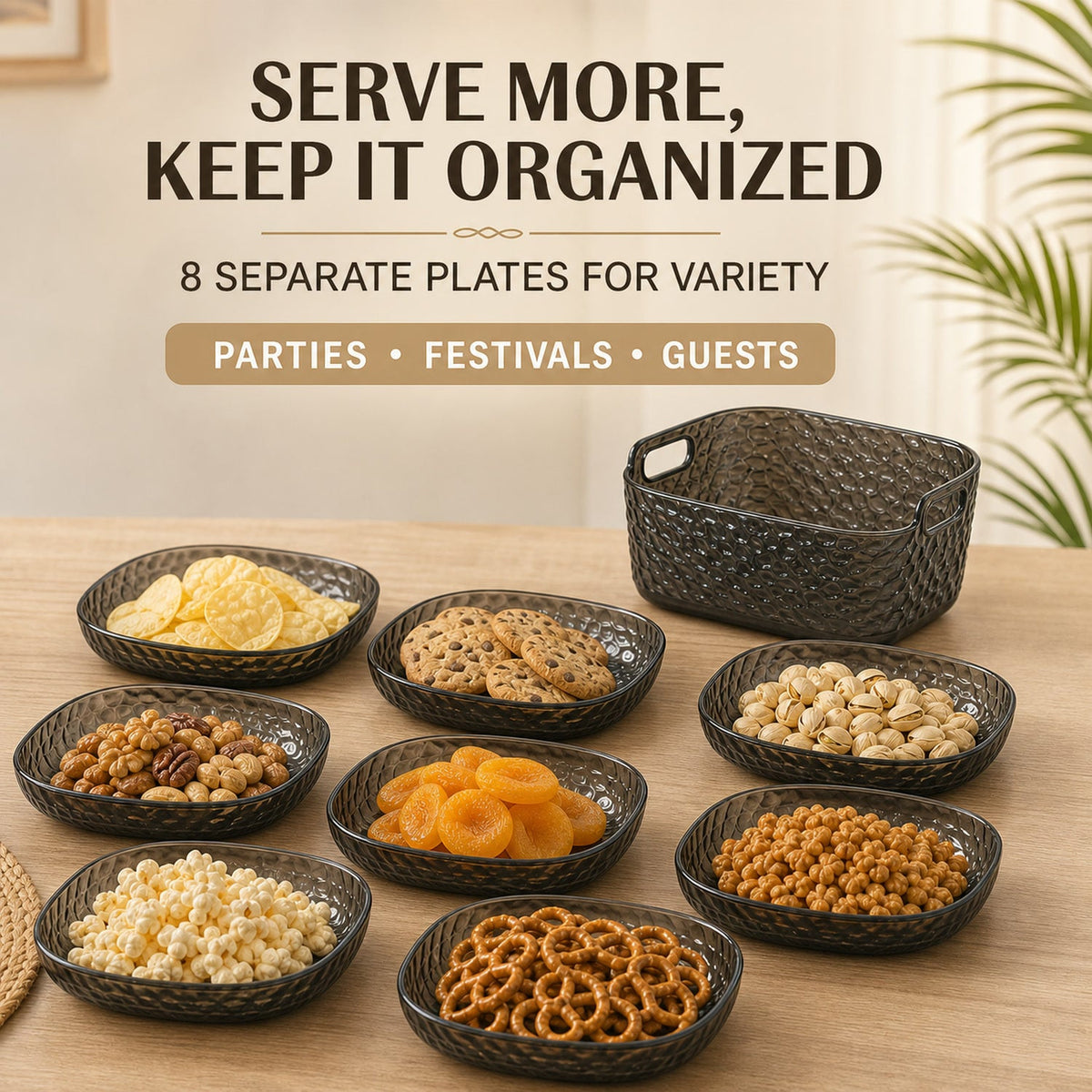 9 in 1 Snack Serving Plates – Multipurpose Organizer – view 9