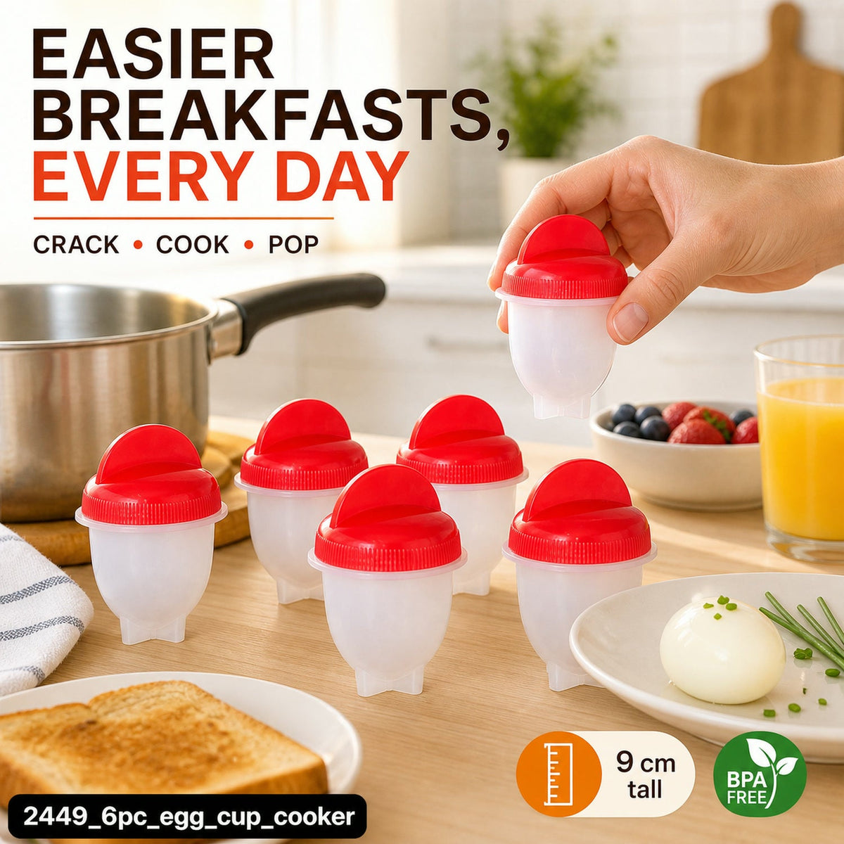 Nonstick Egg Boiler Cooker – Perfect Shell-Free Eggs – view 11