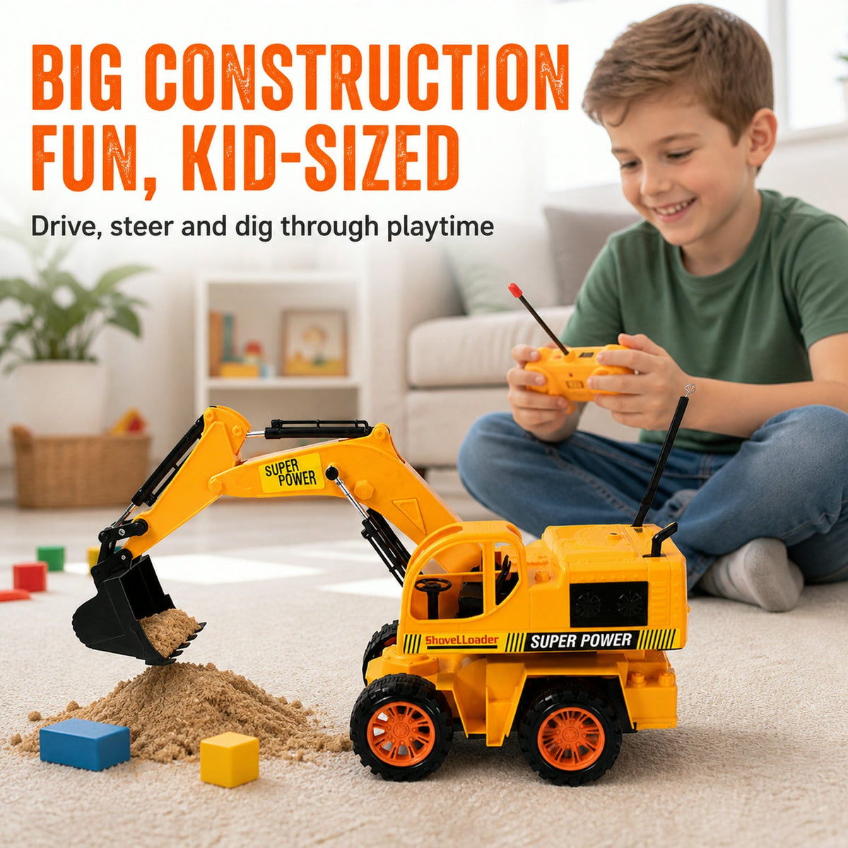 Remote Control JCB Toy – Construction Truck for Kids – view 8