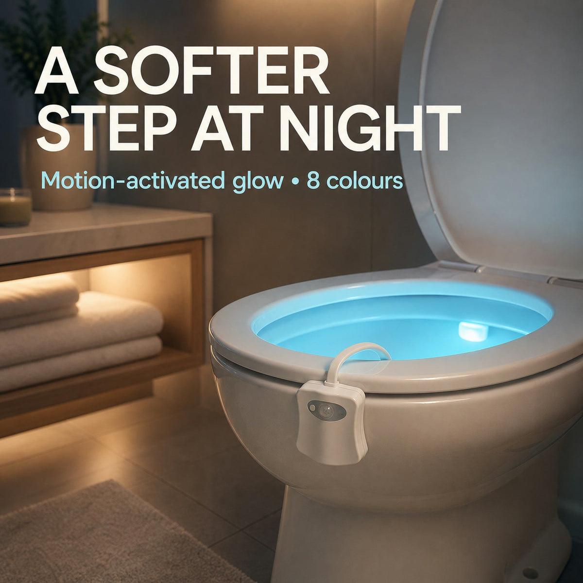 LED Toilet Bowl Light – Motion Sensor, 8 Colours – view 10