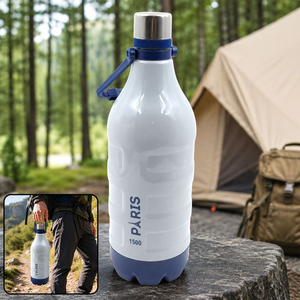 1500ml Insulated Water Bottle – Leakproof, BPA-Free