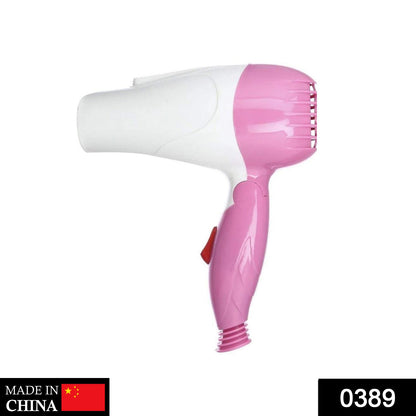 Folding Hair Dryer – 2 Speed Control & Compact – side view