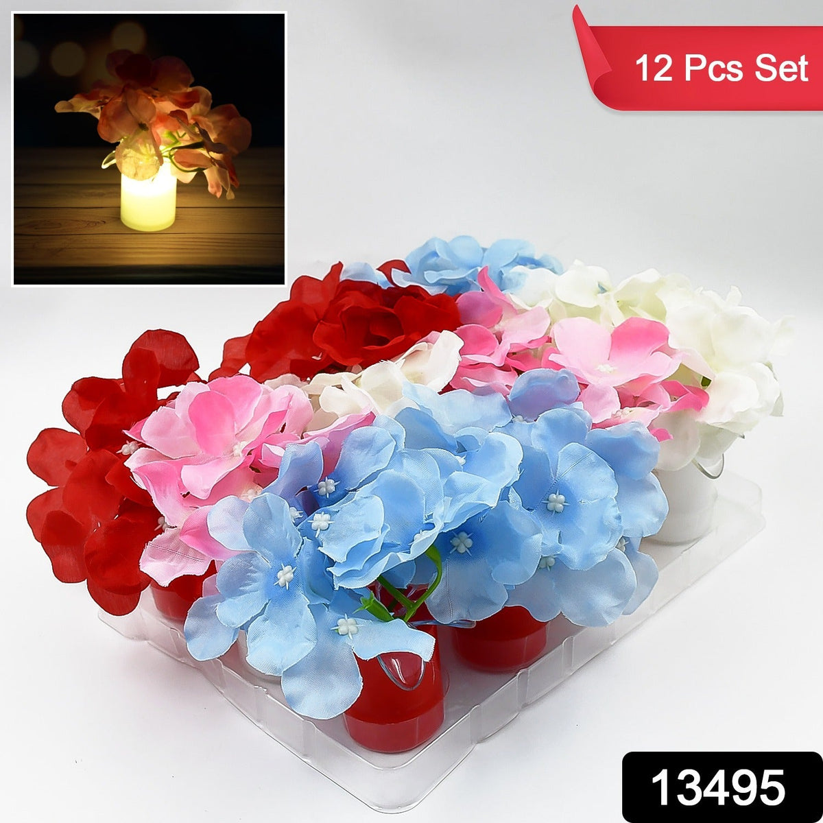 LED Diwali Lights – 12 pc Wireless Home Decor set – side view
