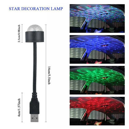 USB Star Projector – Dual Mode Disco Light for Car & Home – close-up