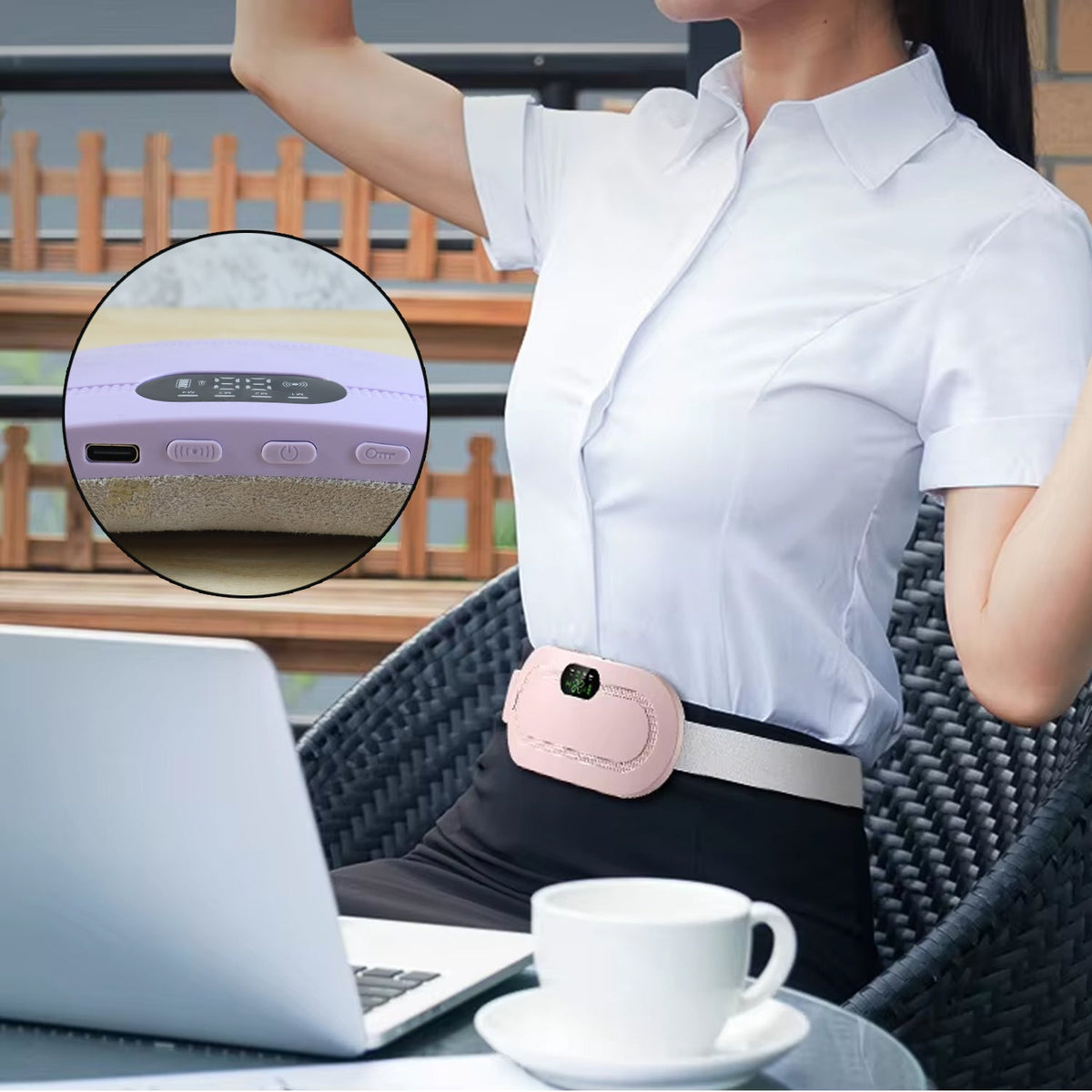 Menstrual Cramp Relief Belt – Rechargeable Heating Pad – view 9