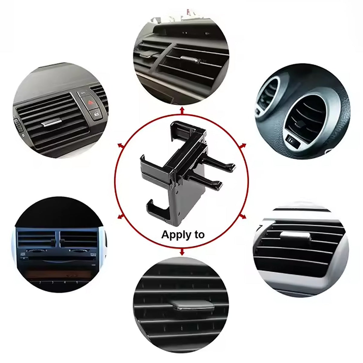 Car Mobile Holder – Secure Air Vent & Dashboard Mount – alternate view
