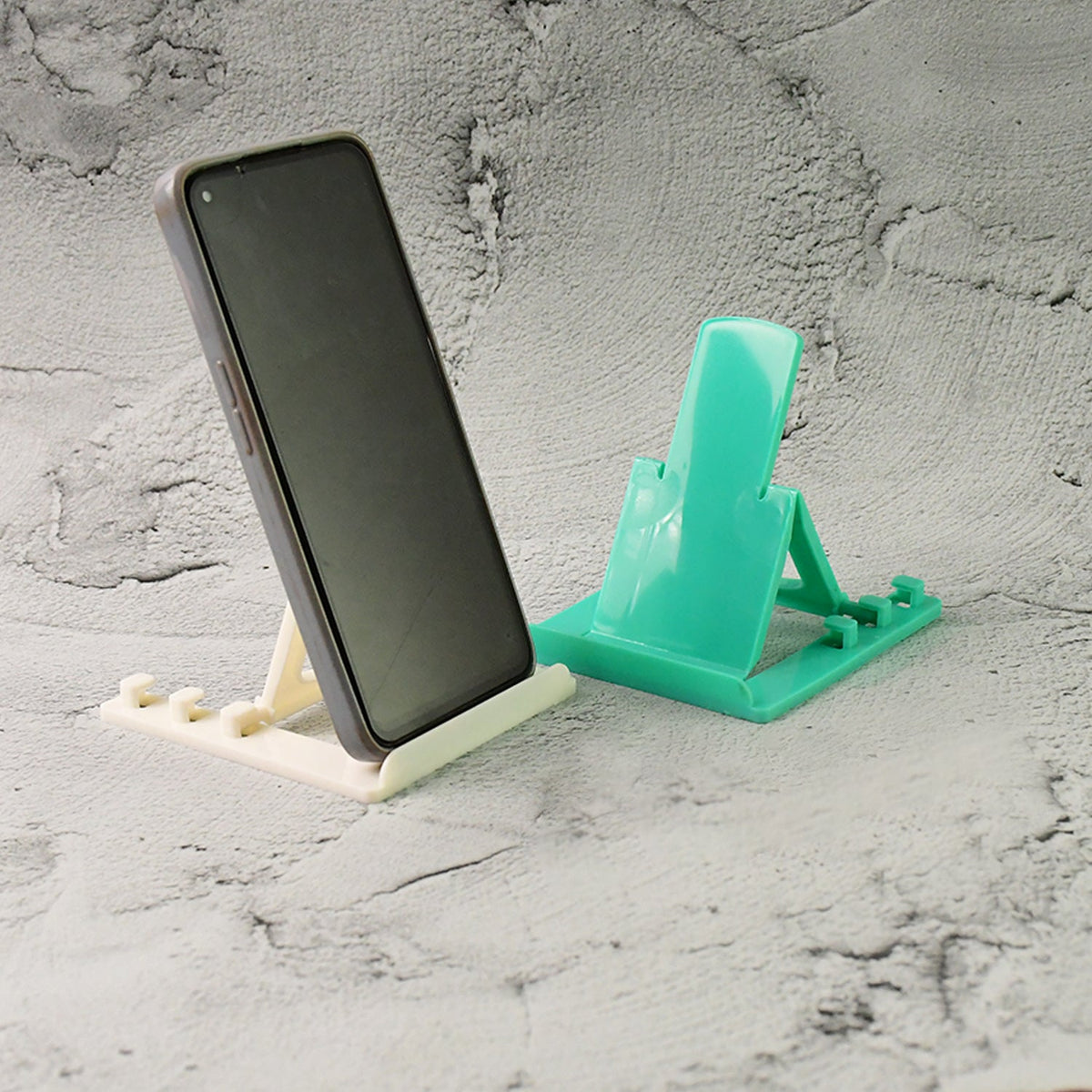 Mobile Phone Stand – Adjustable Foldable Plastic Holder set – view 6