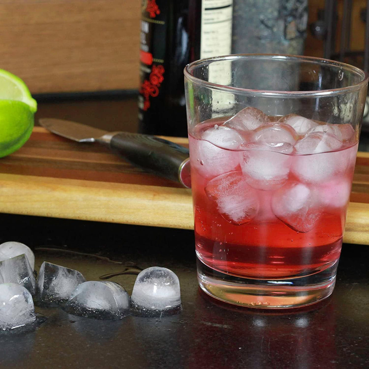Round Silicone Ice Cube Tray – Smart Push Out Mini Ice – detail view