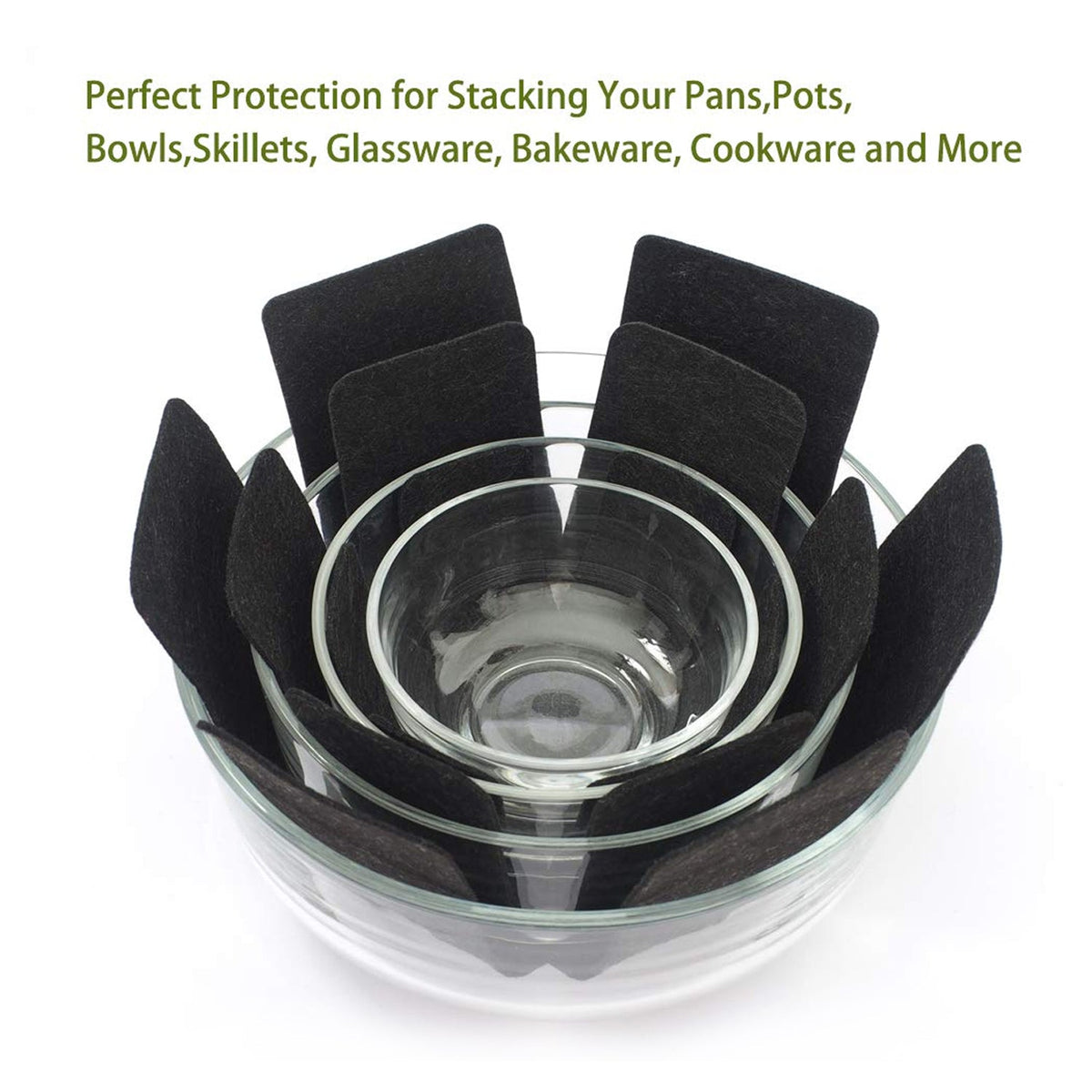 Felt Pots and Pans Protectors – set of 3 Sizes – close-up