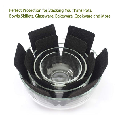 Felt Pots and Pans Protectors – set of 3 Sizes – close-up