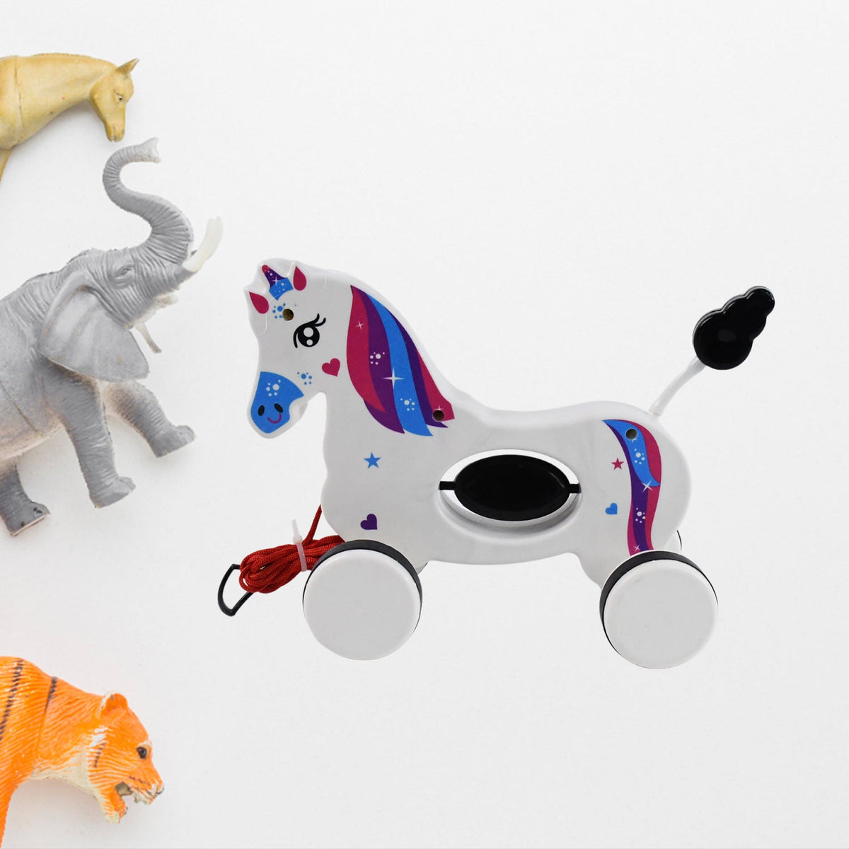 Unicorn Pull Along Toy – Encourages Toddler Walking – view 6