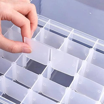 Plastic Organizer Box – 36 Grids, Adjustable Dividers – view 7