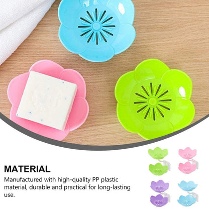 Self-Draining Soap Dish – Flower Design Bathroom Holder – alternate view