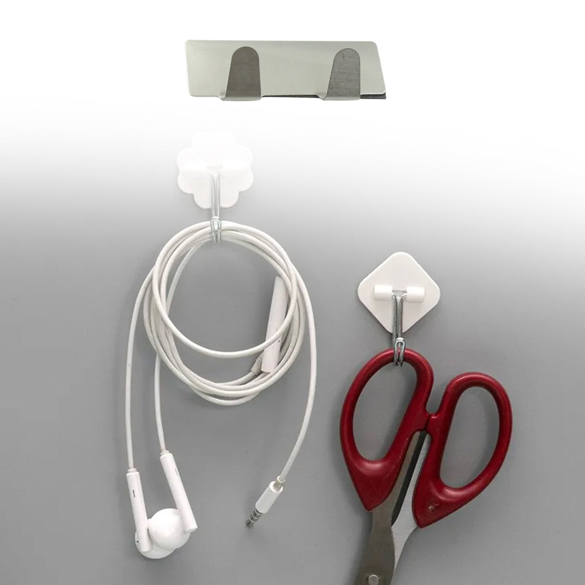 Self-Adhesive Wall Hooks (6 Pcs) – Strong Stainless Steel – alternate view