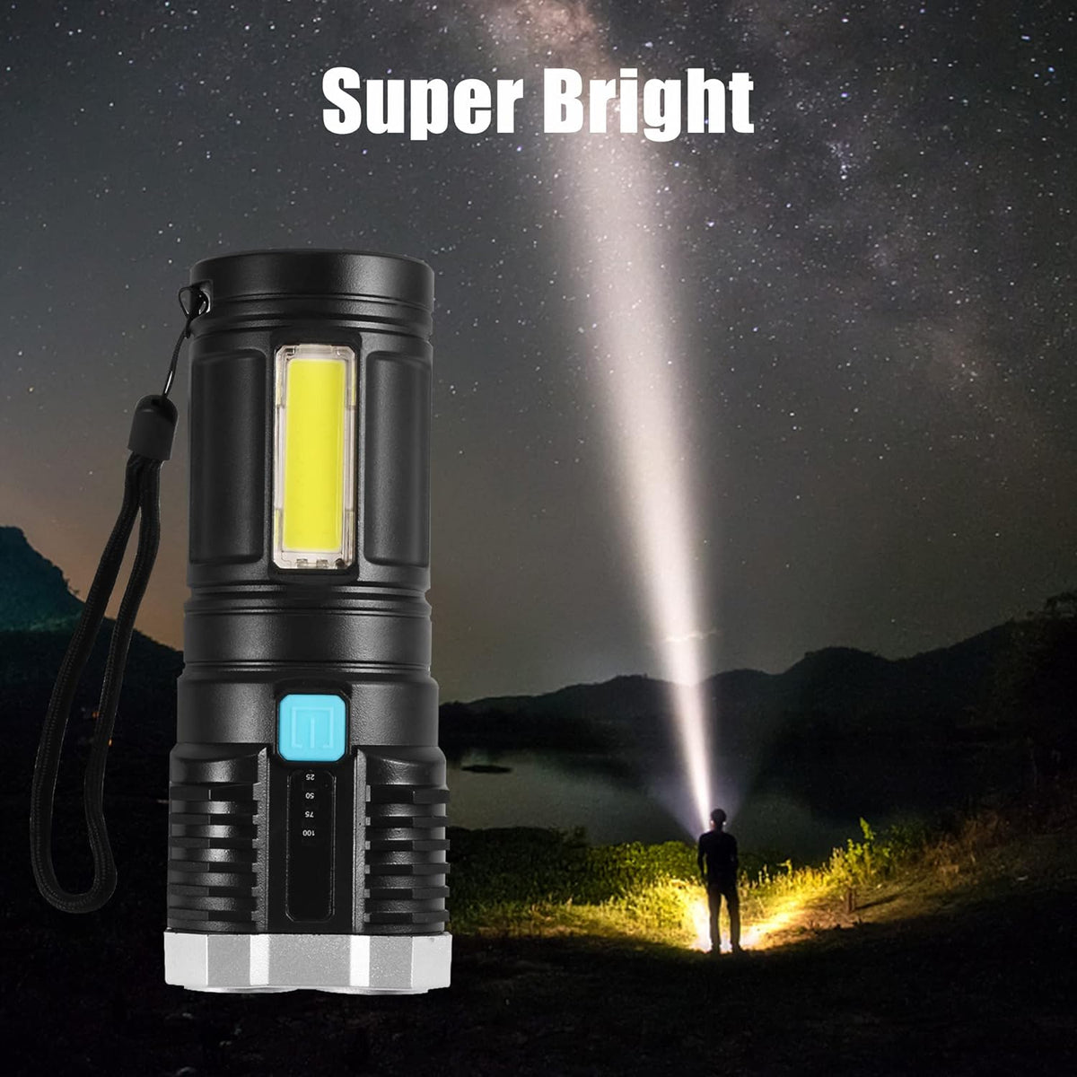 Rechargeable Torch Light 800 Lumens 4 LED Flashlight – view 8