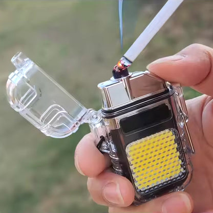 Electric Lighter Flashlight – USB Rechargeable 3-Mode COB – close-up