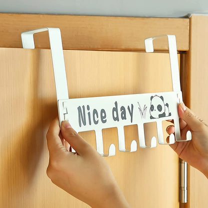 Over Door Hook Hanger Rack – Heavy-Duty 6-Hook Organizer – view 7