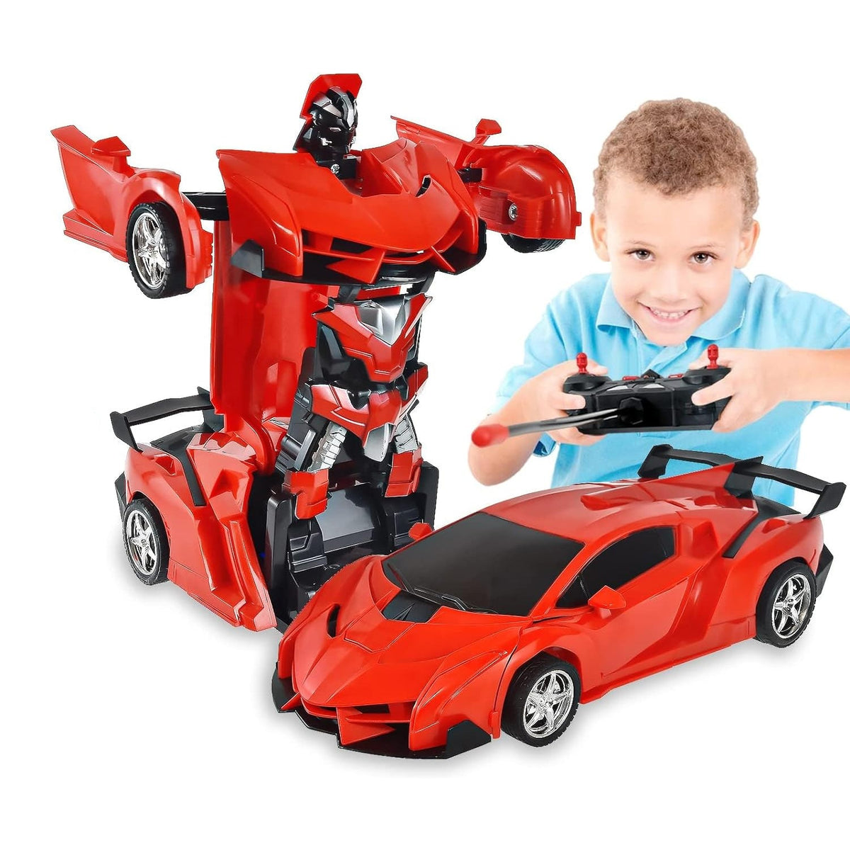 Robot Car Toy – 2-in-1 Transforming RC Car for Kids – close-up