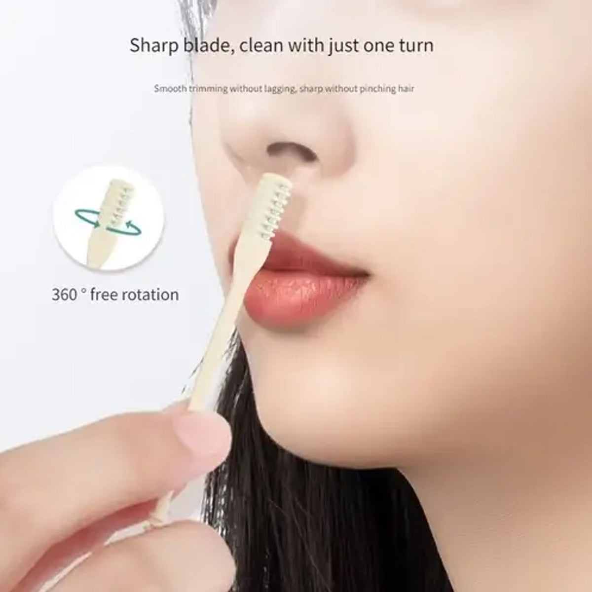 Nose Hair Trimmer – Painless 3-in-1 Grooming Kit – close-up