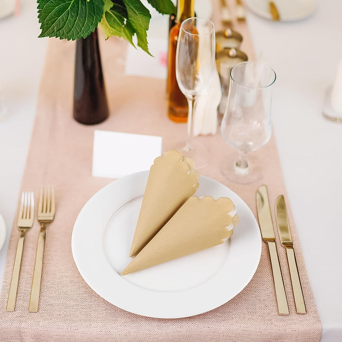 Scalloped Edge Tissue Napkins – Elegant 120 pc 2-Ply set – view 6