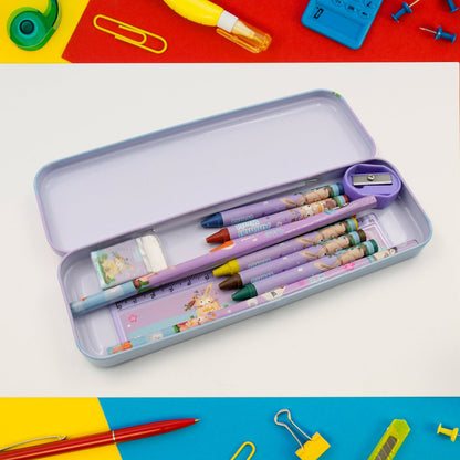 Stationery Kit for Kids – 12 pc Metal Pencil Box set – view 8