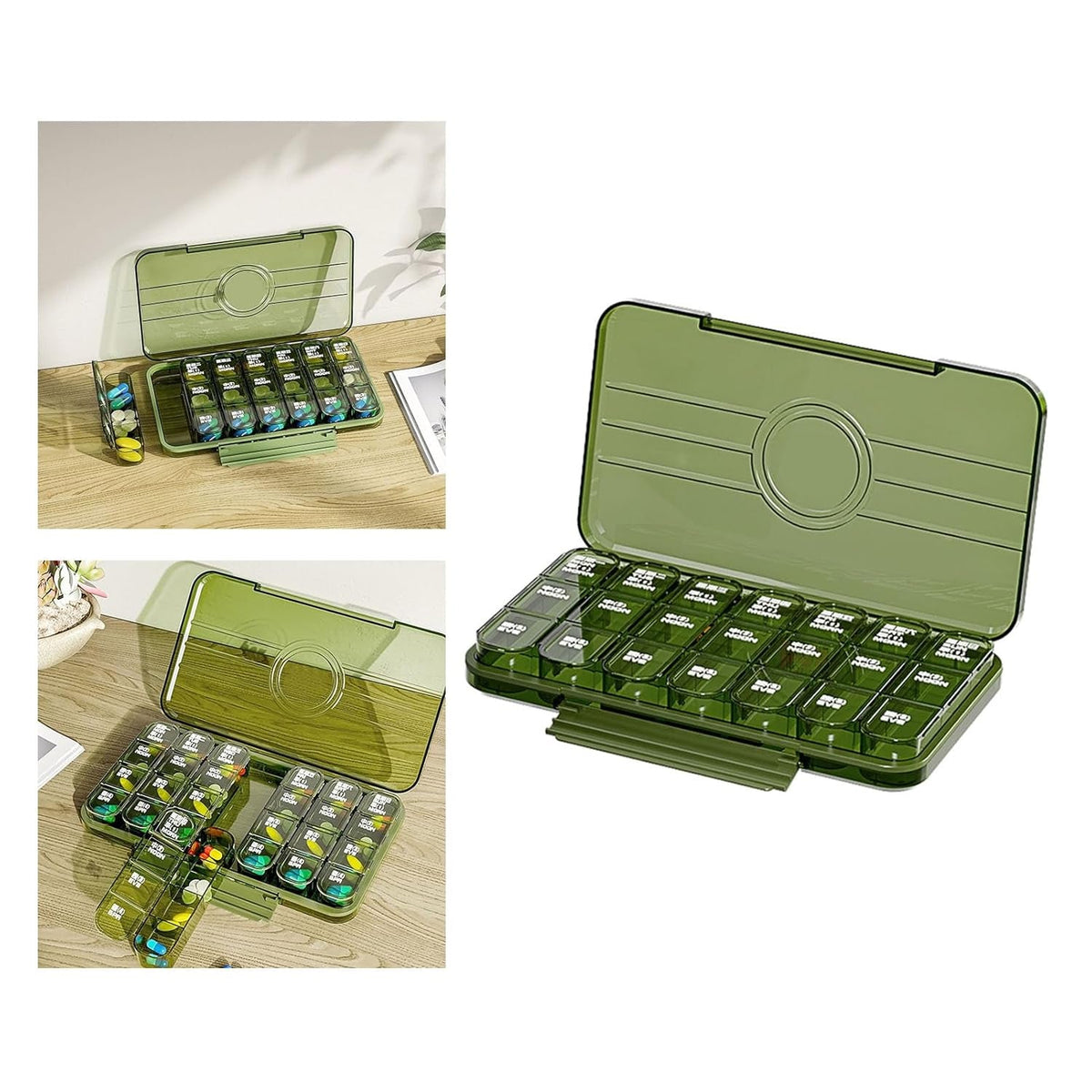 Weekly Pill Organiser – 21-Grid Daily Medication Box – alternate view