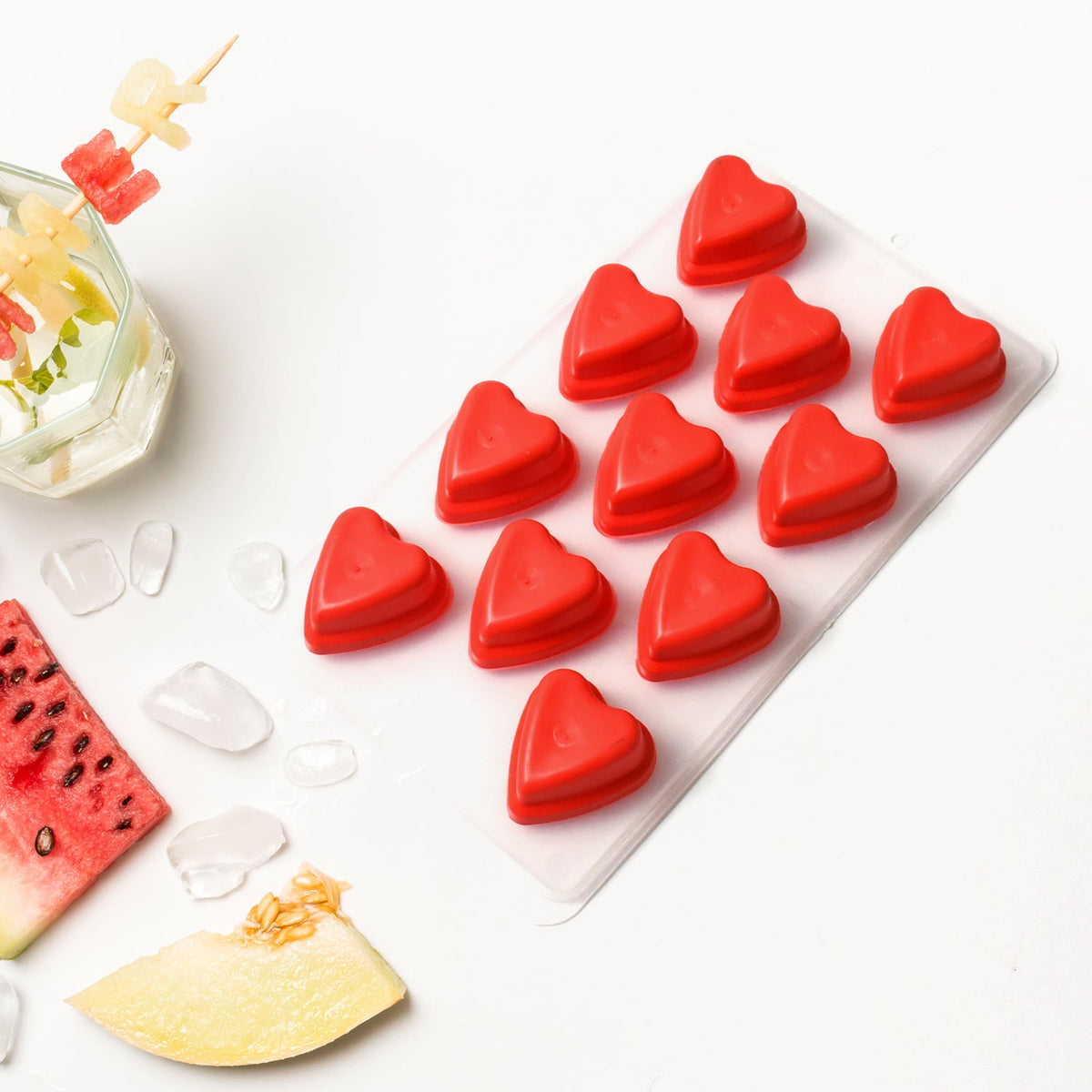 Silicone Heart Shapes Ice Cube Tray – alternate view
