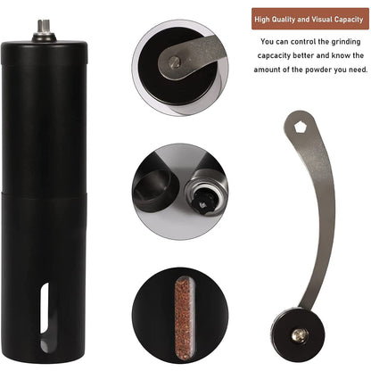 Manual Coffee Grinder – Portable Stainless Steel – detail view