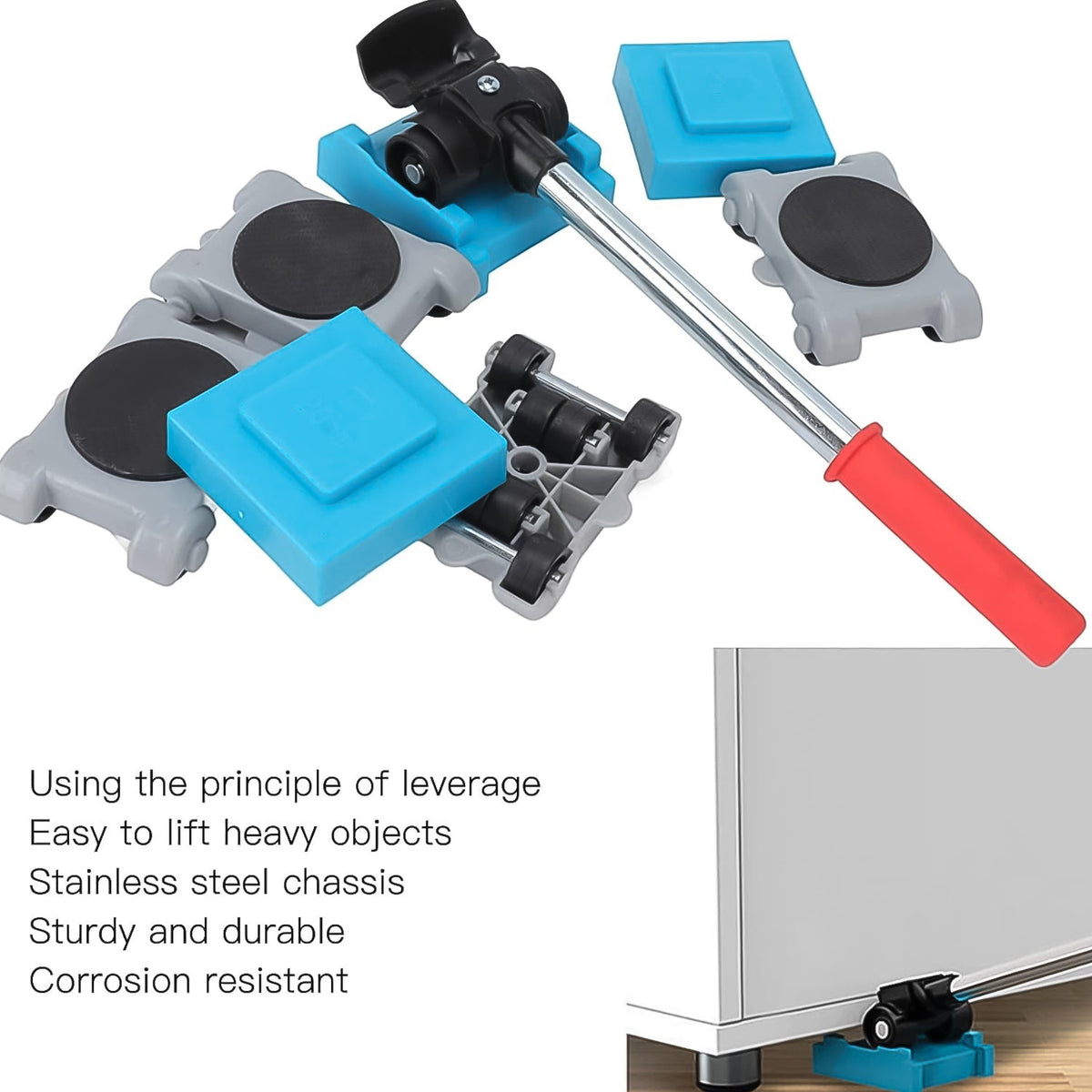 Furniture Lifter Tool set – Heavy Duty Movers Kit – alternate view