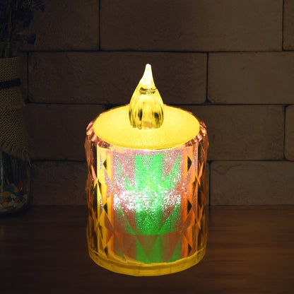 Diwali LED Tea Light Candles – 24 pc Flameless & Smokeless – detail view