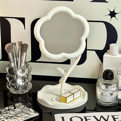 Flower-Shaped Makeup Mirror – Rotatable Vanity Mirror – close-up