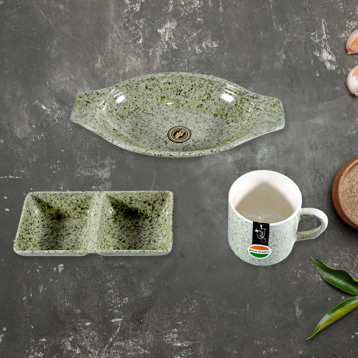 Ceramic Snack & Tea set – 6-Piece Serving – view 6