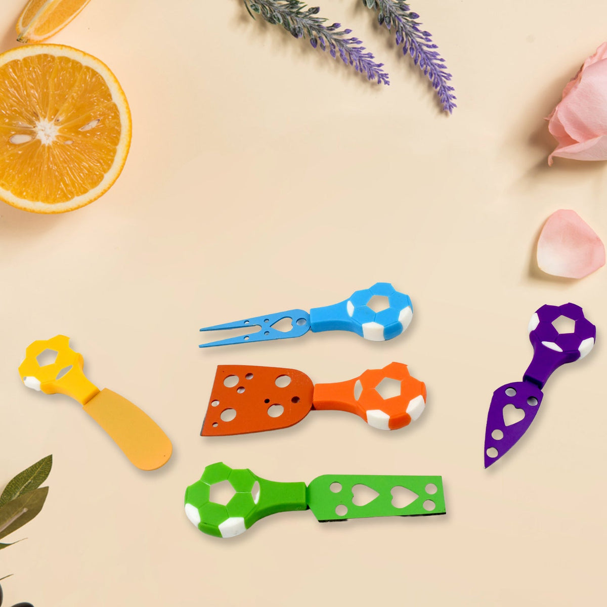 Cheese Knife set – Stainless Steel Football Theme (5 Pcs) – view 7
