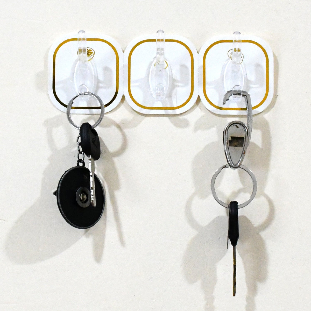 Transparent Adhesive Hooks (6 Pcs) – Strong & Reusable – close-up