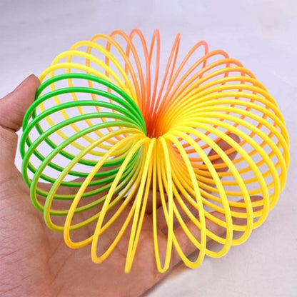 Rainbow Slinky Toy – Classic Fidget & Stress Relief – close-up