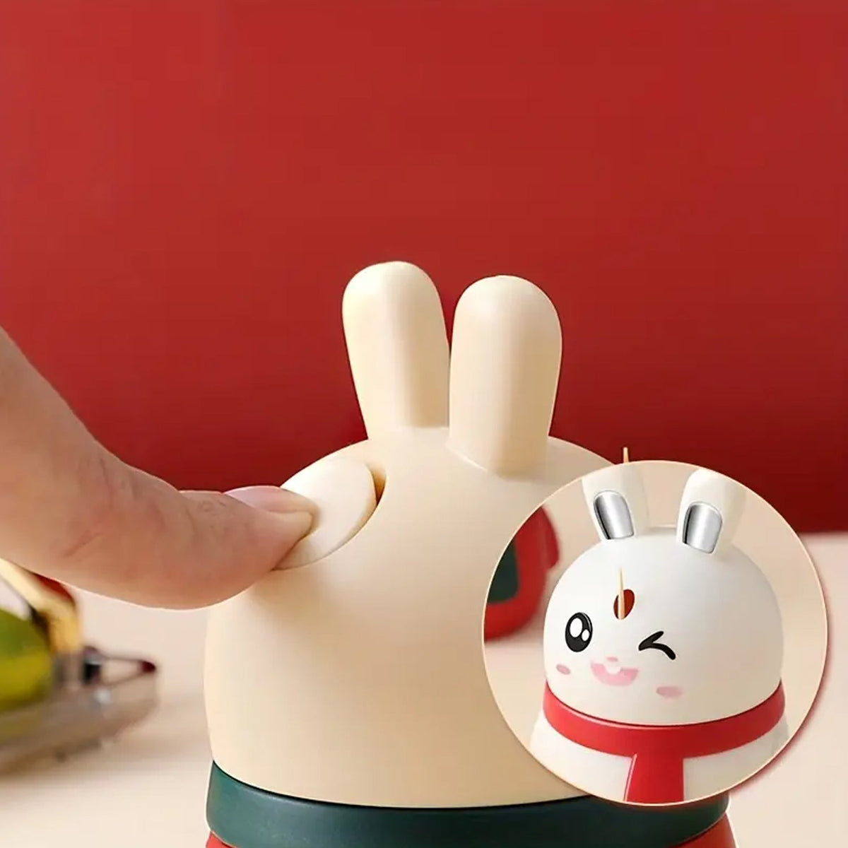Rabbit Toothpick Dispenser – Automatic Press Design – view 6